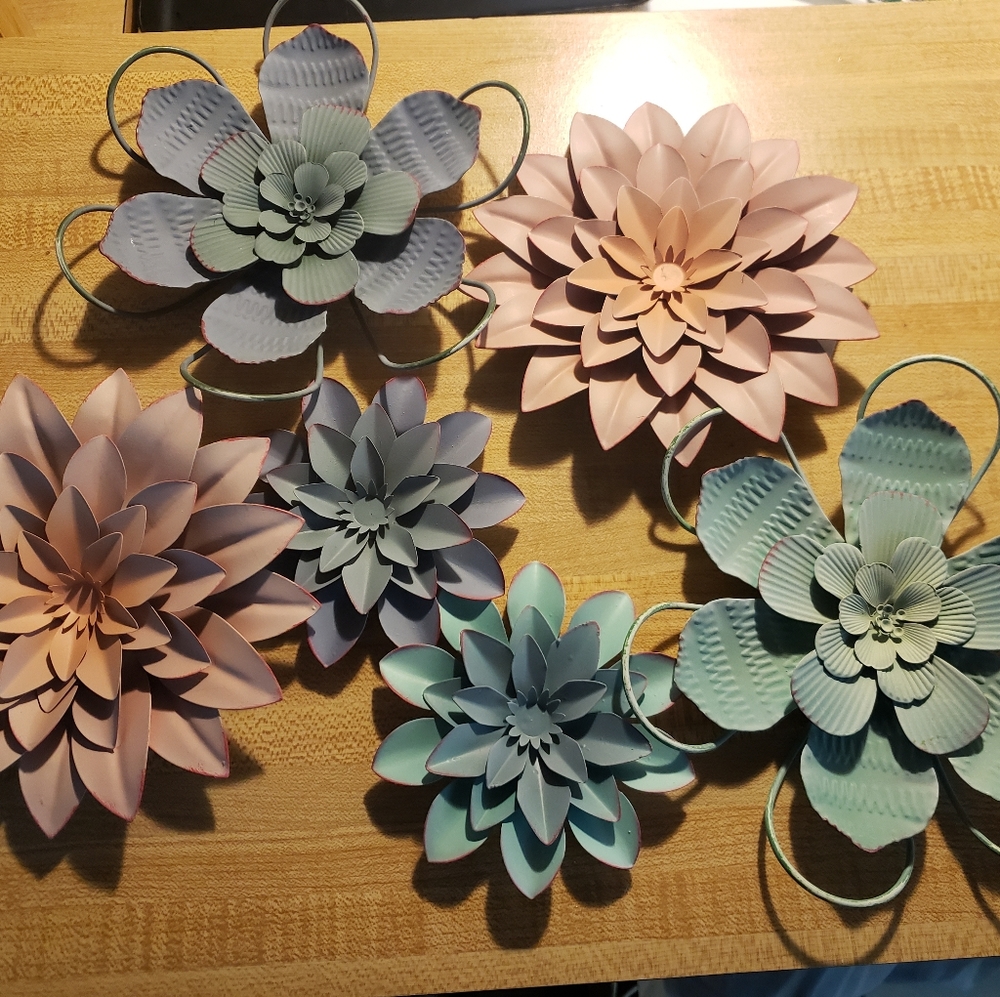 Home decor Metal Succulents flowers